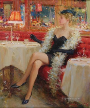 Pretty Lady KR 047 Impressionist Oil Paintings